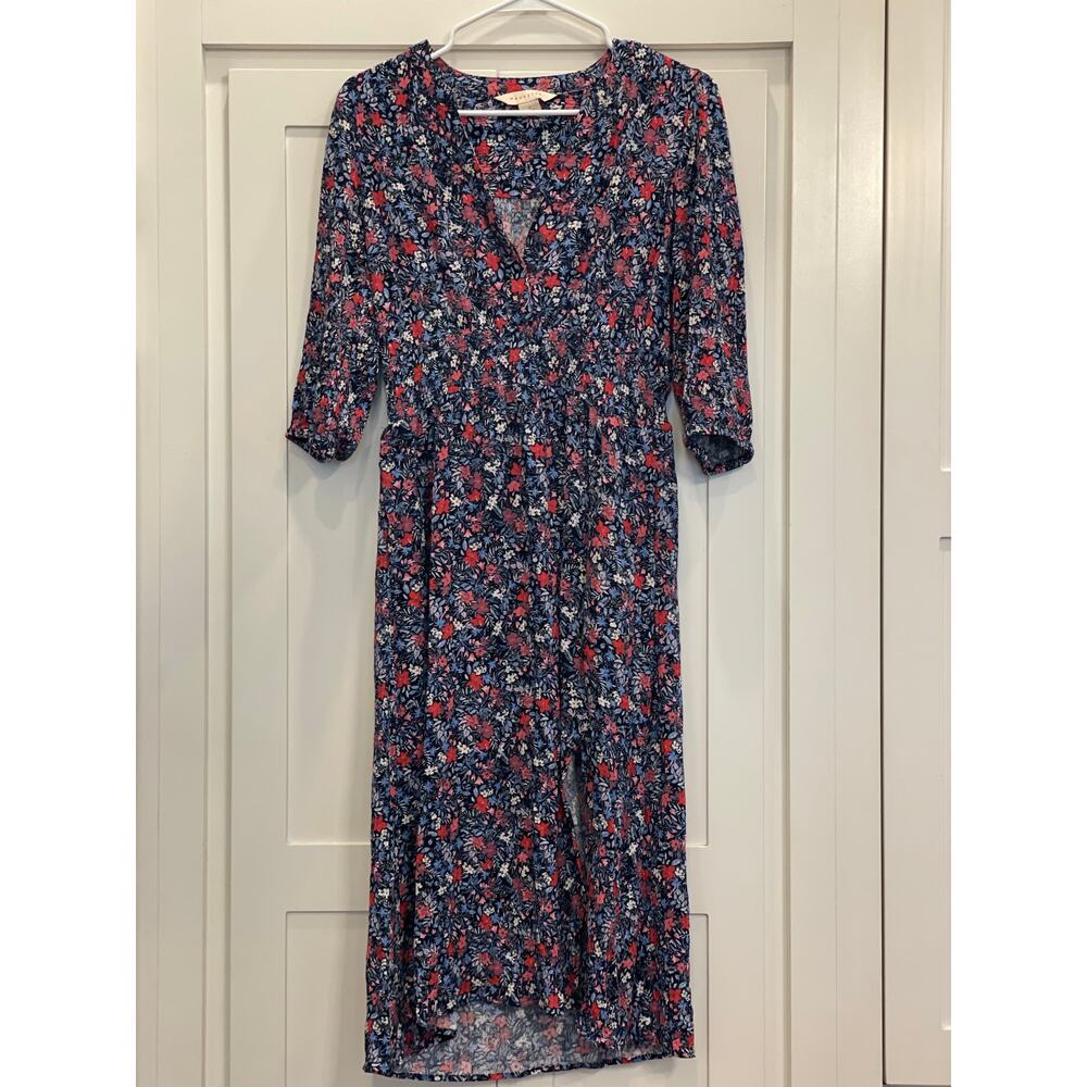 Mauvette Stitch-fix 3/4 sleeve floral tea dress  MED
